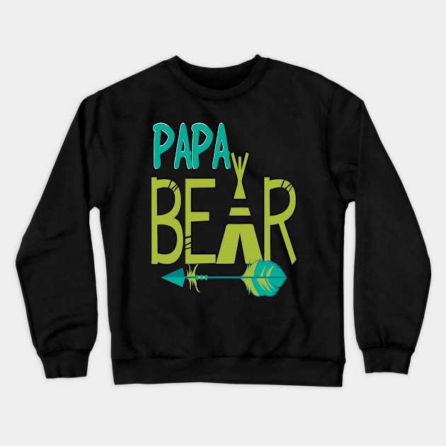 FAther (2) Papa Bear 1 Crewneck Sweatshirt by HoangNgoc